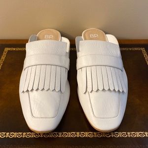 BP Leather Upper White Slides Never Worn Size 10